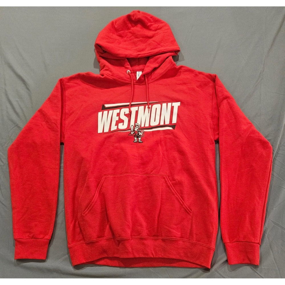 Jerzees Hoodie Mens M Red Westmont Graphic Pullover Sweatshirt